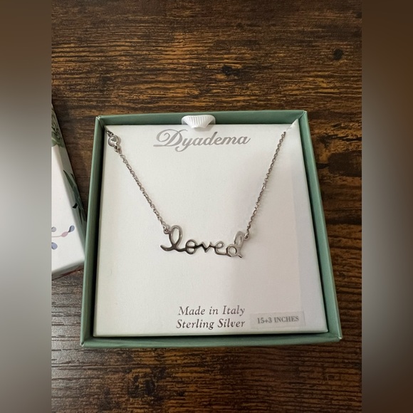 Dyadema Italian Sterling 925 Silver Loved Necklace adjustable 16-18” - Picture 2 of 5